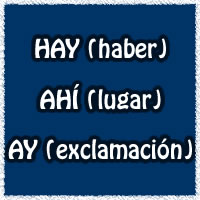 Diferenças entre Hay - Ahí - Ay em Espanhol